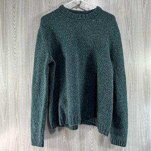 Arket Green Teal Wool Alpaca Blend Crewneck Sweater Women’s Size Large